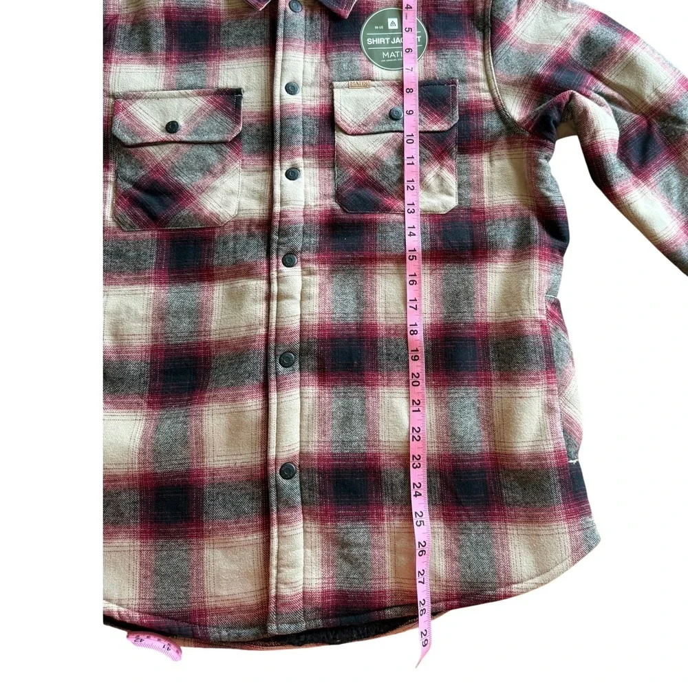 Matix - Mens Sherpa Lined Buffalo Flannel Shacket - Size Medium - *NWT*